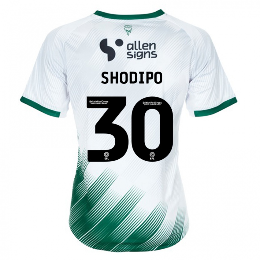 Bambino Maglia Olamide Shodipo #30 Bianco Kit Gara Away 2023/24 Maglietta