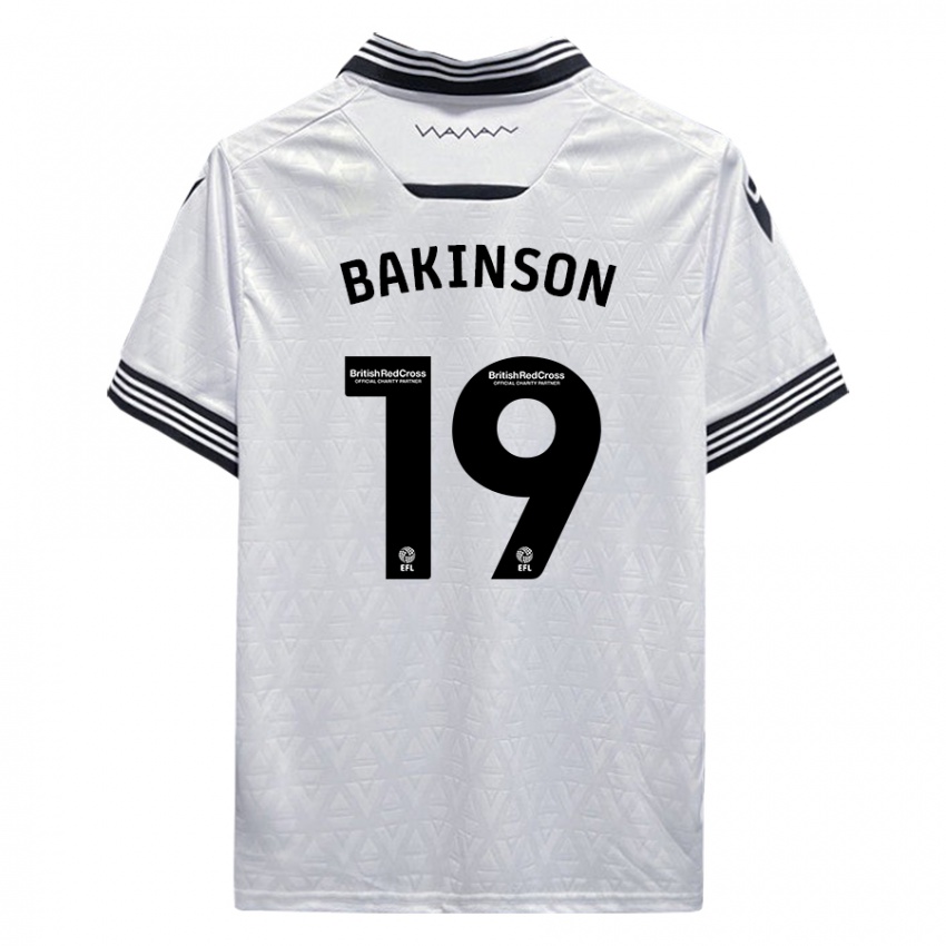 Bambino Maglia Tyreeq Bakinson #19 Bianco Kit Gara Away 2023/24 Maglietta