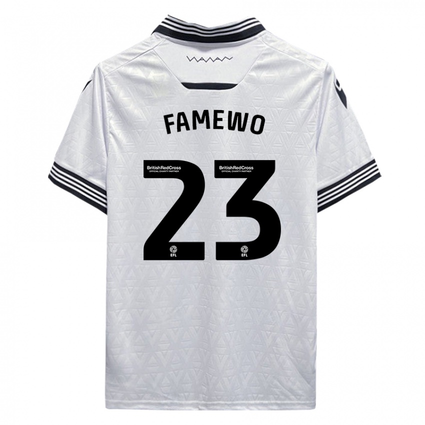 Bambino Maglia Akin Famewo #23 Bianco Kit Gara Away 2023/24 Maglietta