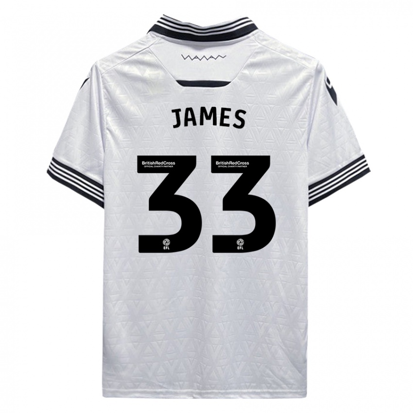 Bambino Maglia Reece James #33 Bianco Kit Gara Away 2023/24 Maglietta