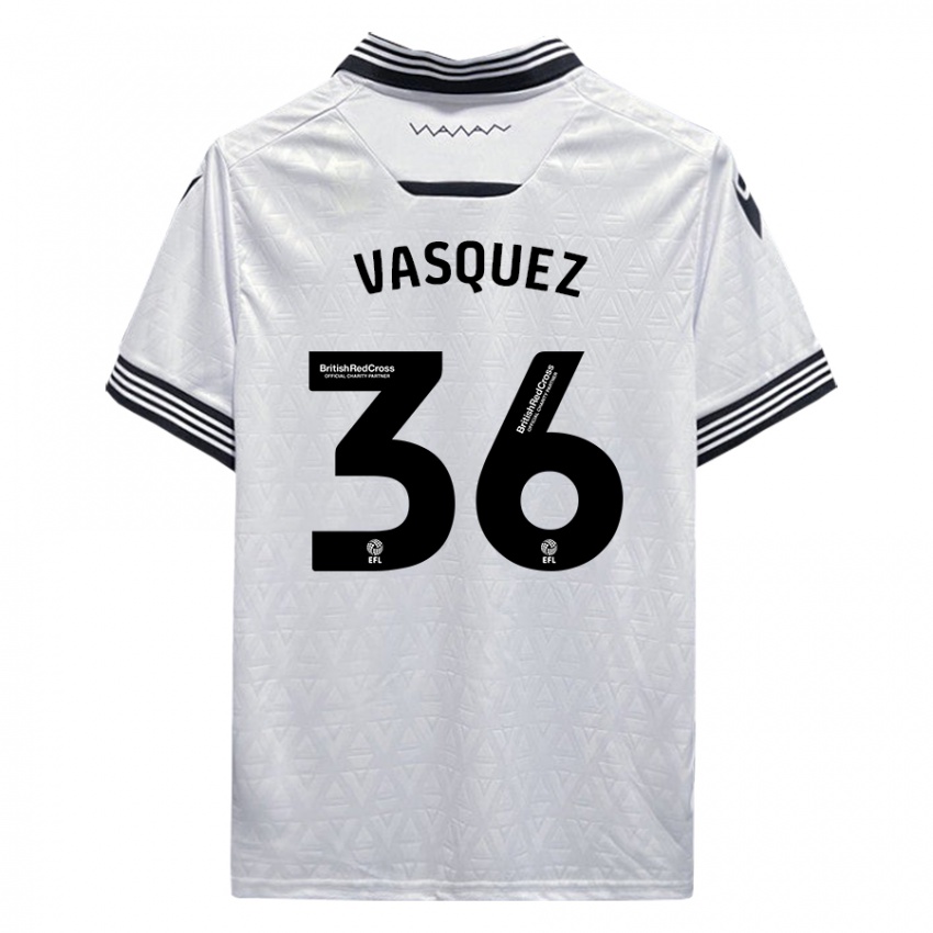 Bambino Maglia Devis Vásquez #36 Bianco Kit Gara Away 2023/24 Maglietta