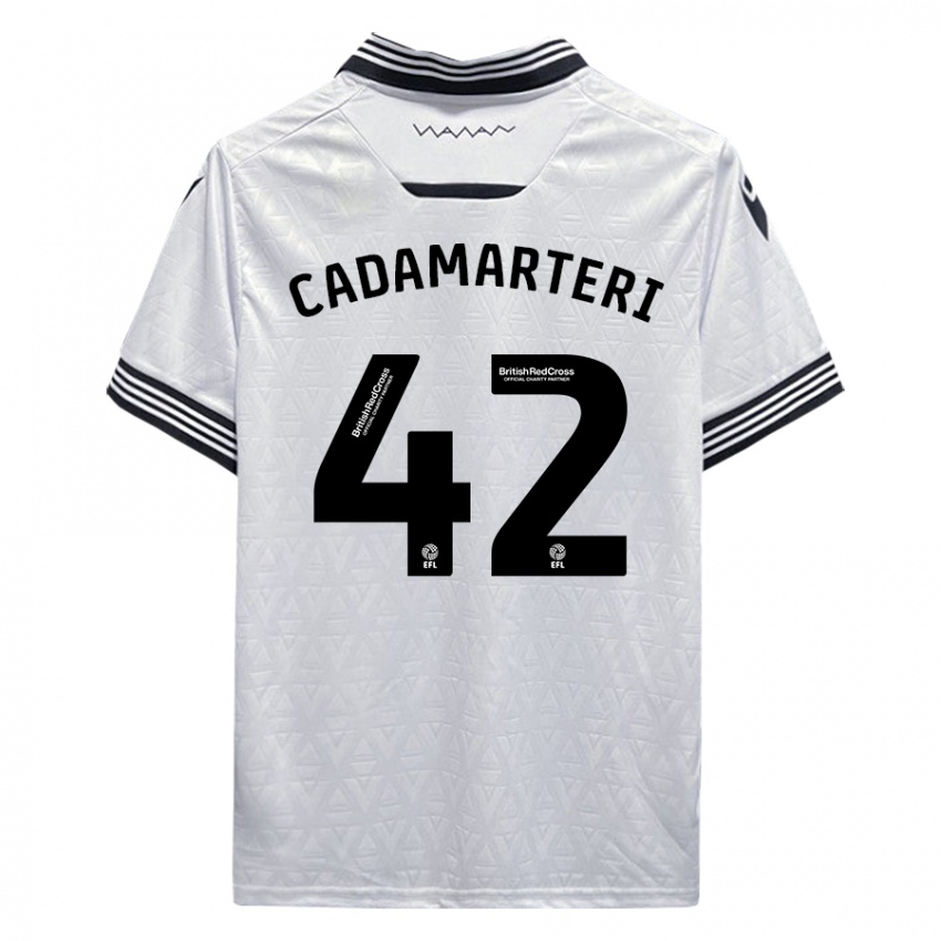 Bambino Maglia Bailey Cadamarteri #42 Bianco Kit Gara Away 2023/24 Maglietta