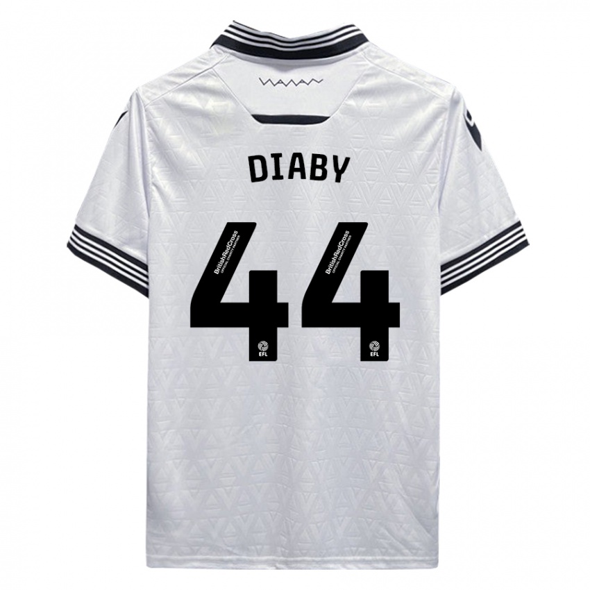 Bambino Maglia Momo Diaby #44 Bianco Kit Gara Away 2023/24 Maglietta