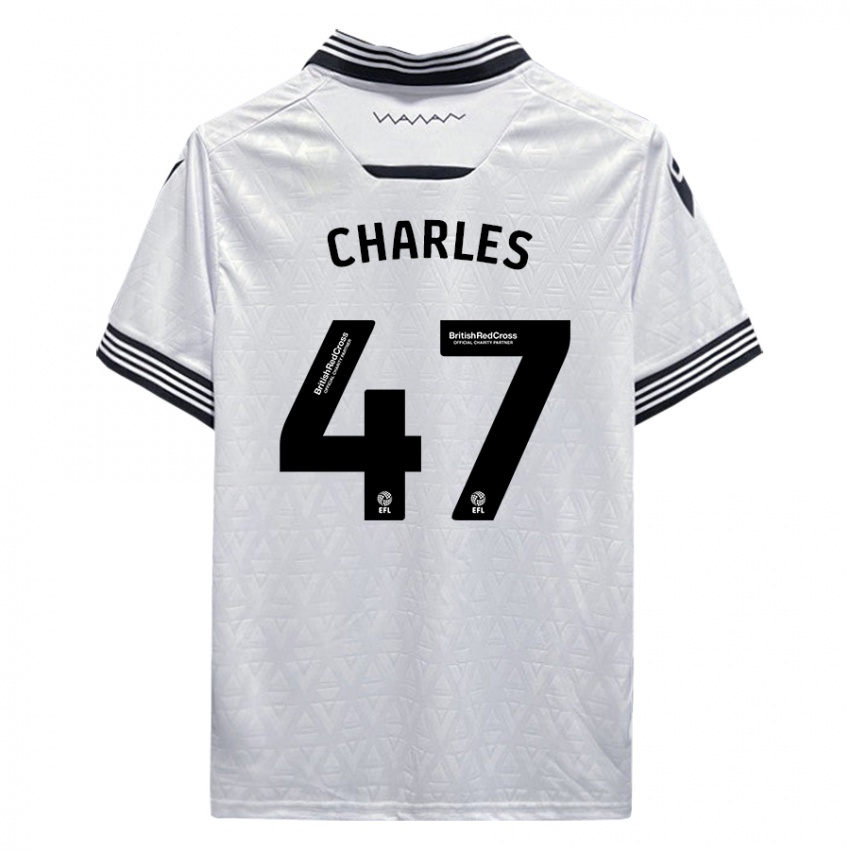 Bambino Maglia Pierce Charles #47 Bianco Kit Gara Away 2023/24 Maglietta