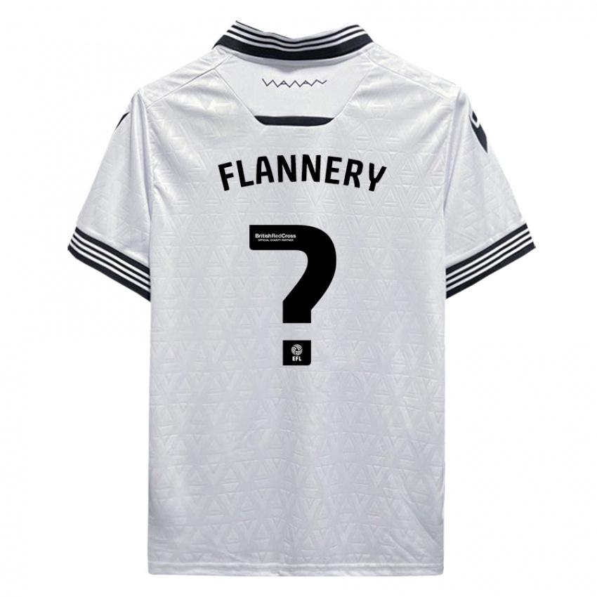 Bambino Maglia Cian Flannery #0 Bianco Kit Gara Away 2023/24 Maglietta