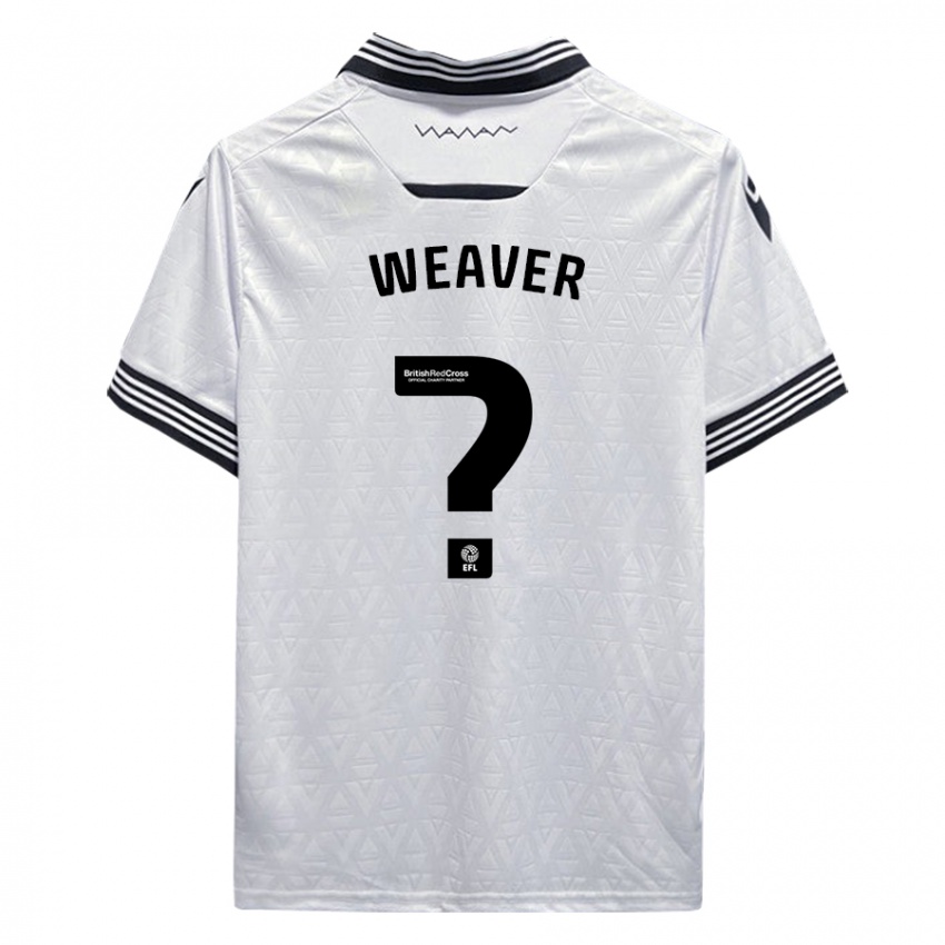 Bambino Maglia Ernie Weaver #0 Bianco Kit Gara Away 2023/24 Maglietta