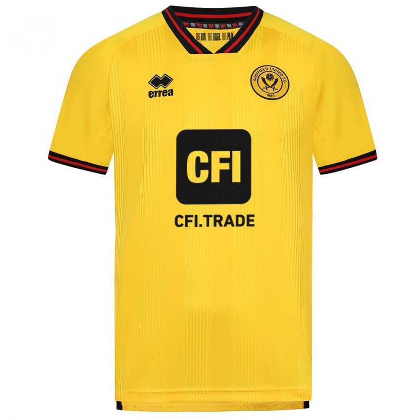 Bambino Maglia Il Tuo Nome #0 Giallo Kit Gara Away 2023/24 Maglietta