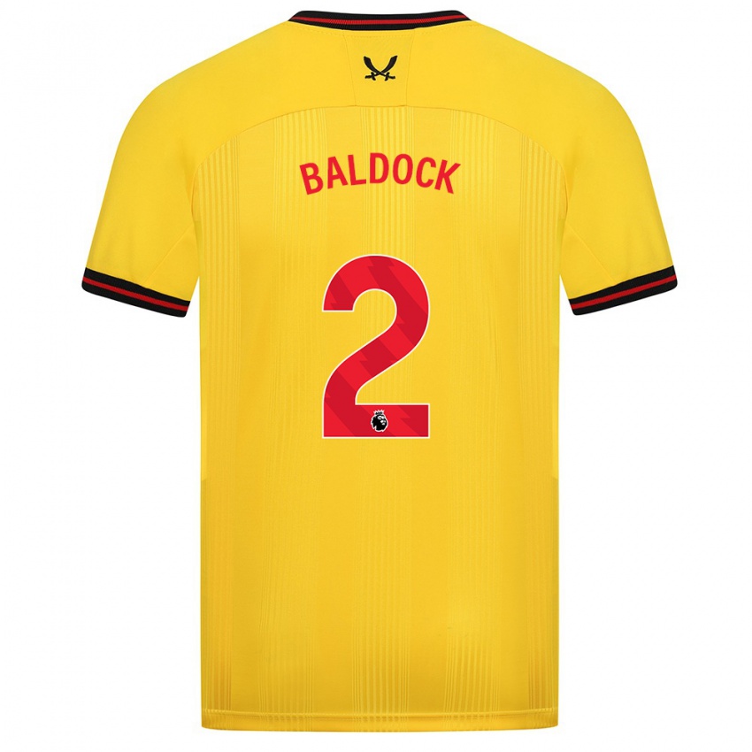 Bambino Maglia George Baldock #2 Giallo Kit Gara Away 2023/24 Maglietta