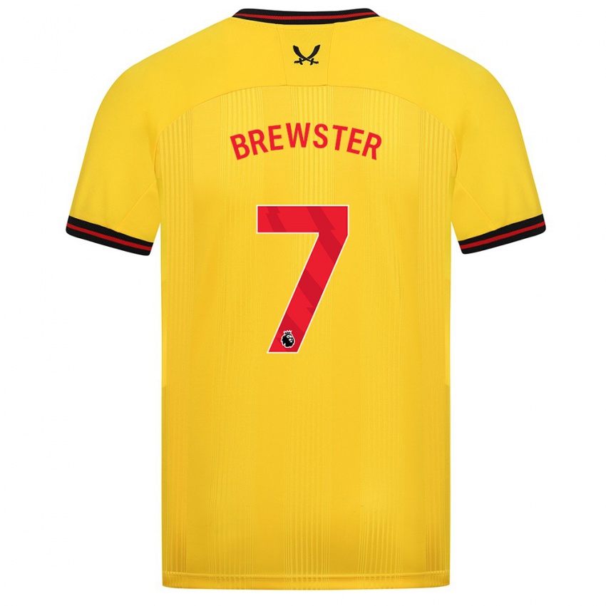 Bambino Maglia Rhian Brewster #7 Giallo Kit Gara Away 2023/24 Maglietta