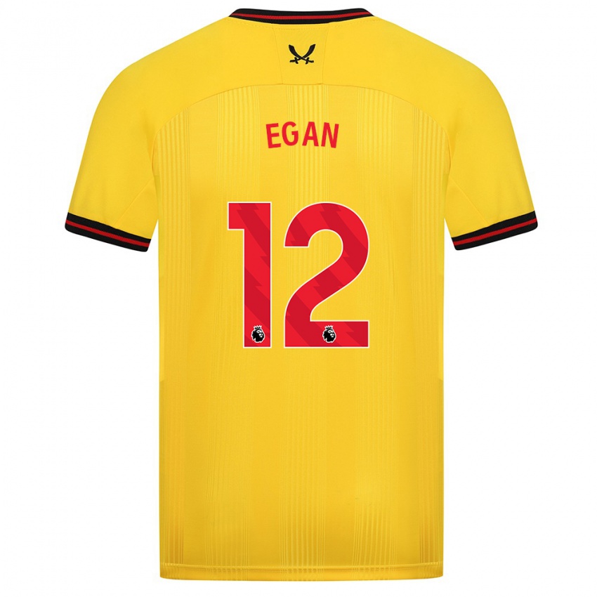 Bambino Maglia John Egan #12 Giallo Kit Gara Away 2023/24 Maglietta