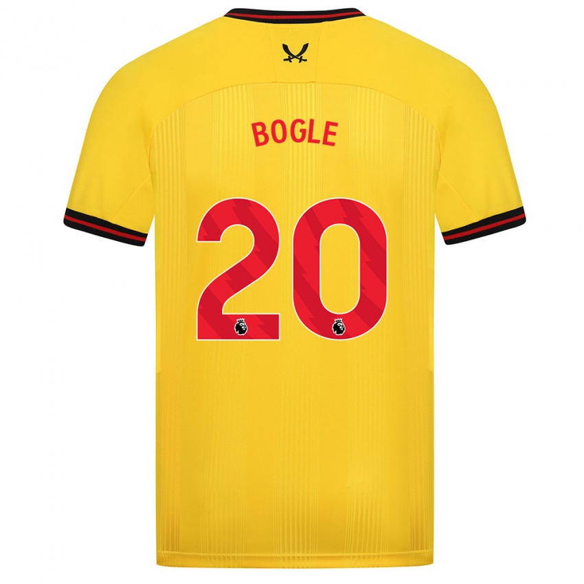 Bambino Maglia Jayden Bogle #20 Giallo Kit Gara Away 2023/24 Maglietta