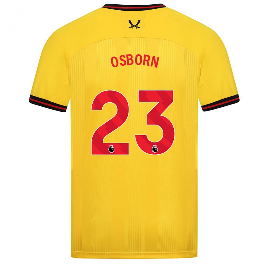 Bambino Maglia Ben Osborn #23 Giallo Kit Gara Away 2023/24 Maglietta