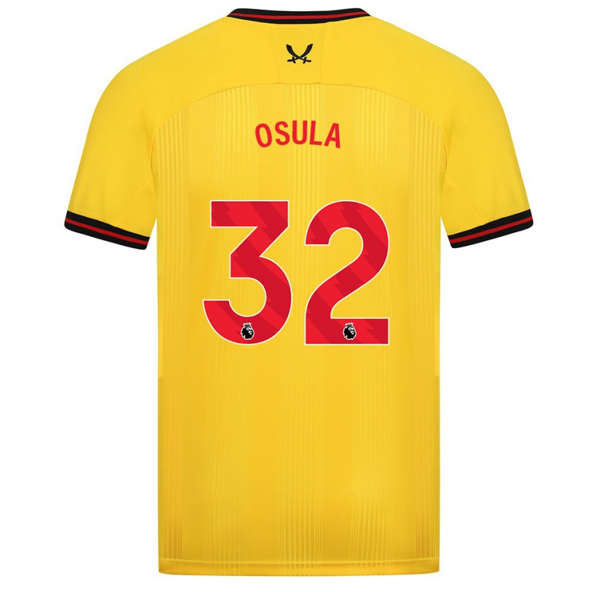 Bambino Maglia William Osula #32 Giallo Kit Gara Away 2023/24 Maglietta