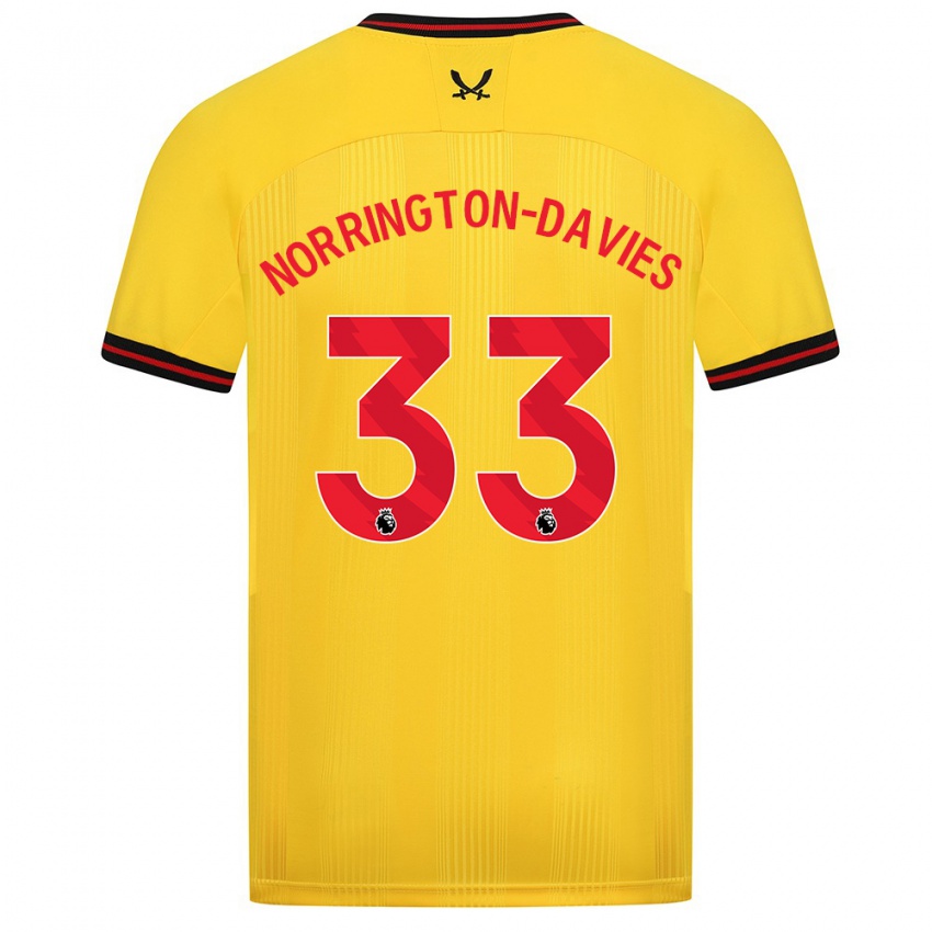 Bambino Maglia Rhys Norrington-Davies #33 Giallo Kit Gara Away 2023/24 Maglietta