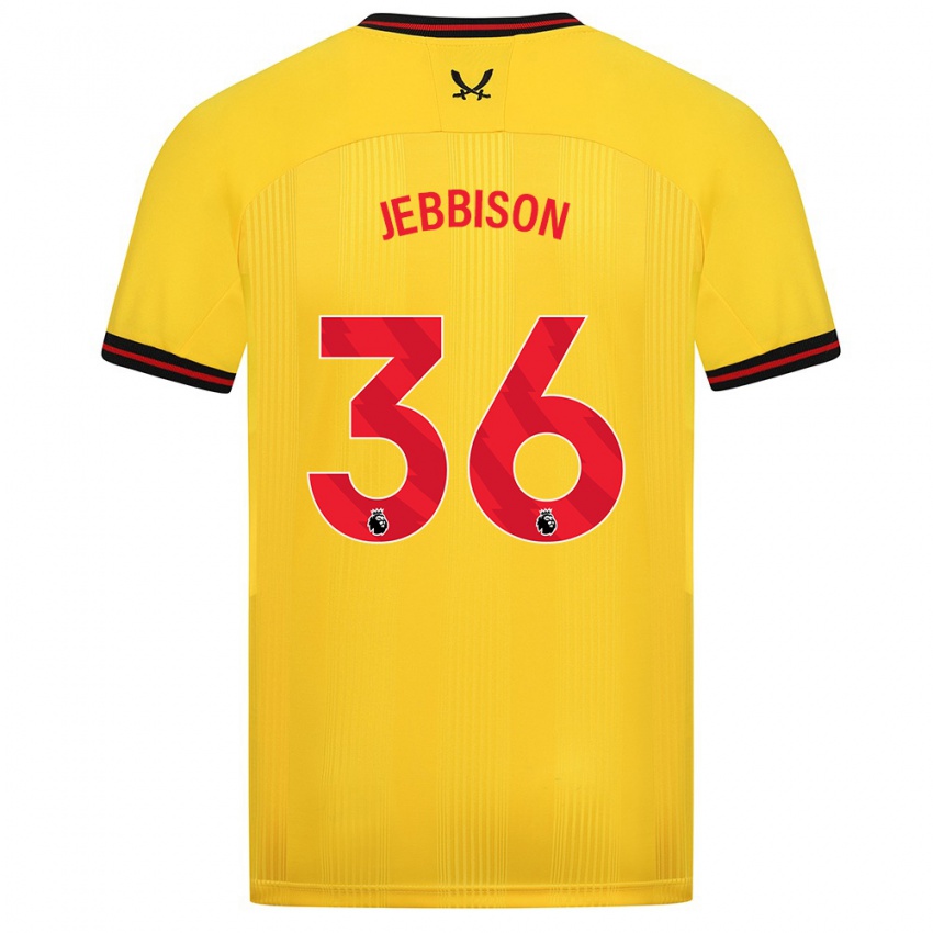 Bambino Maglia Daniel Jebbison #36 Giallo Kit Gara Away 2023/24 Maglietta