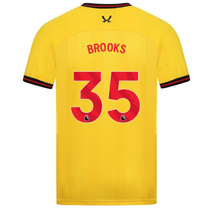 Bambino Maglia Andre Brooks #35 Giallo Kit Gara Away 2023/24 Maglietta