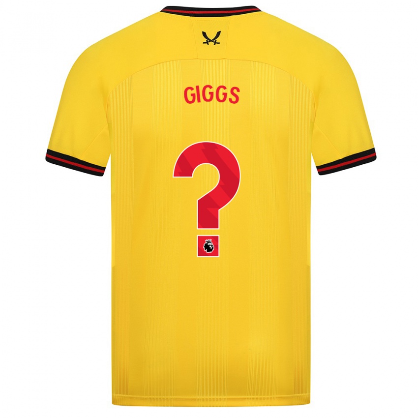 Bambino Maglia Zach Giggs #0 Giallo Kit Gara Away 2023/24 Maglietta