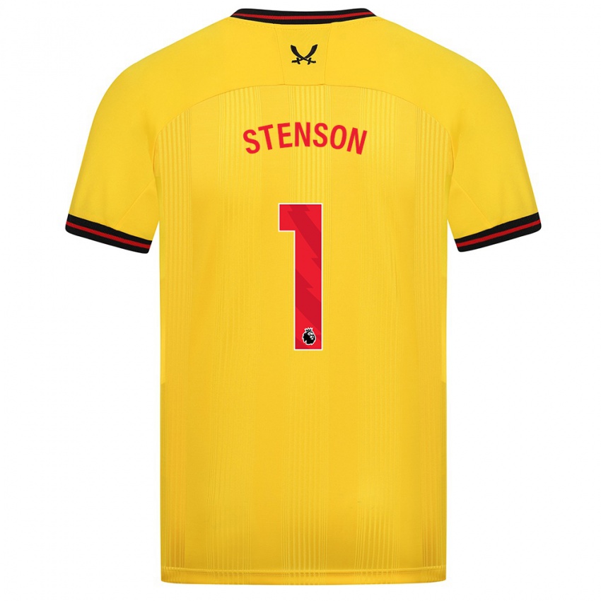 Bambino Maglia Fran Stenson #1 Giallo Kit Gara Away 2023/24 Maglietta