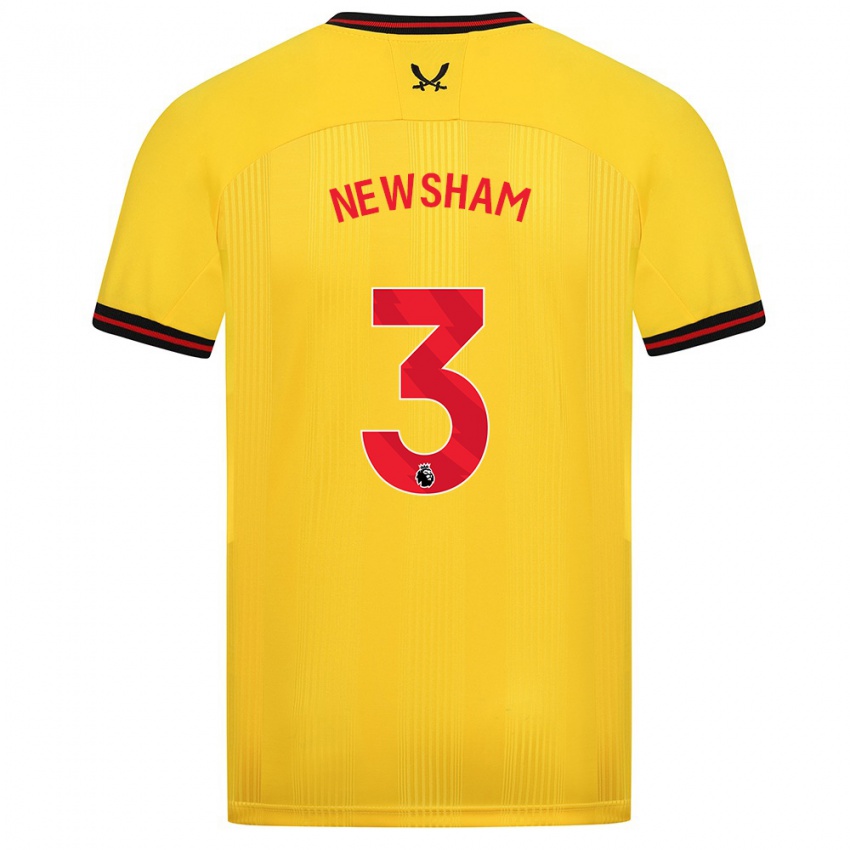 Bambino Maglia Charlotte Newsham #3 Giallo Kit Gara Away 2023/24 Maglietta