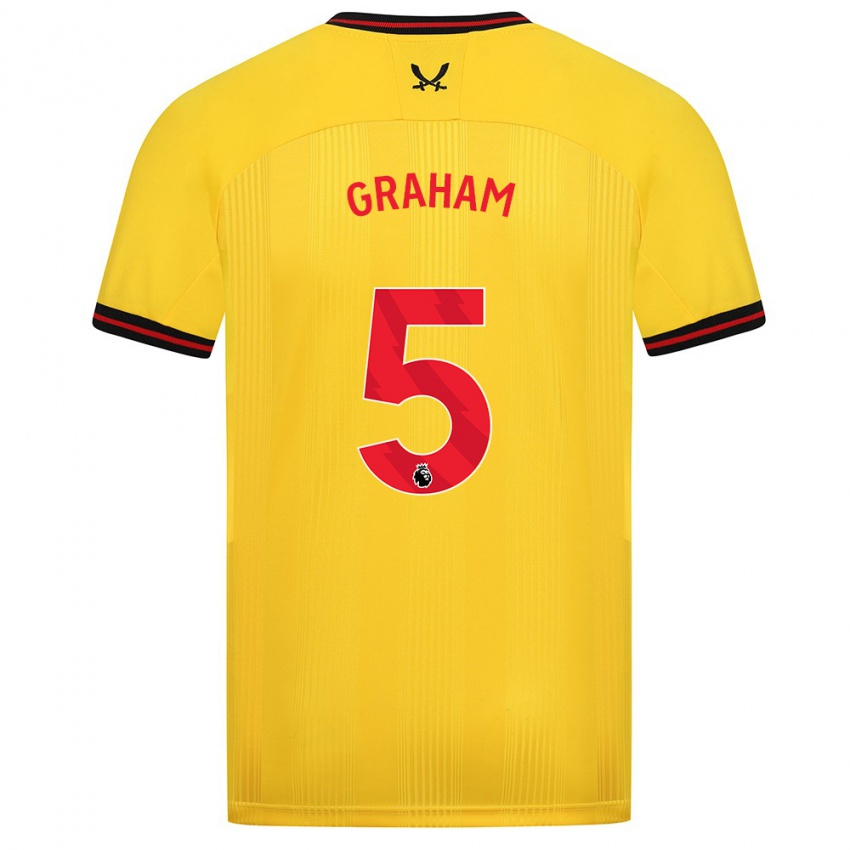 Bambino Maglia Molly Graham #5 Giallo Kit Gara Away 2023/24 Maglietta