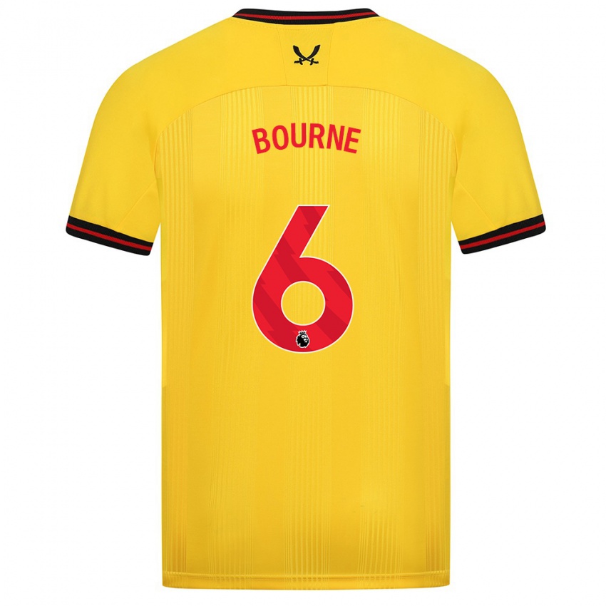 Bambino Maglia Tara Bourne #6 Giallo Kit Gara Away 2023/24 Maglietta