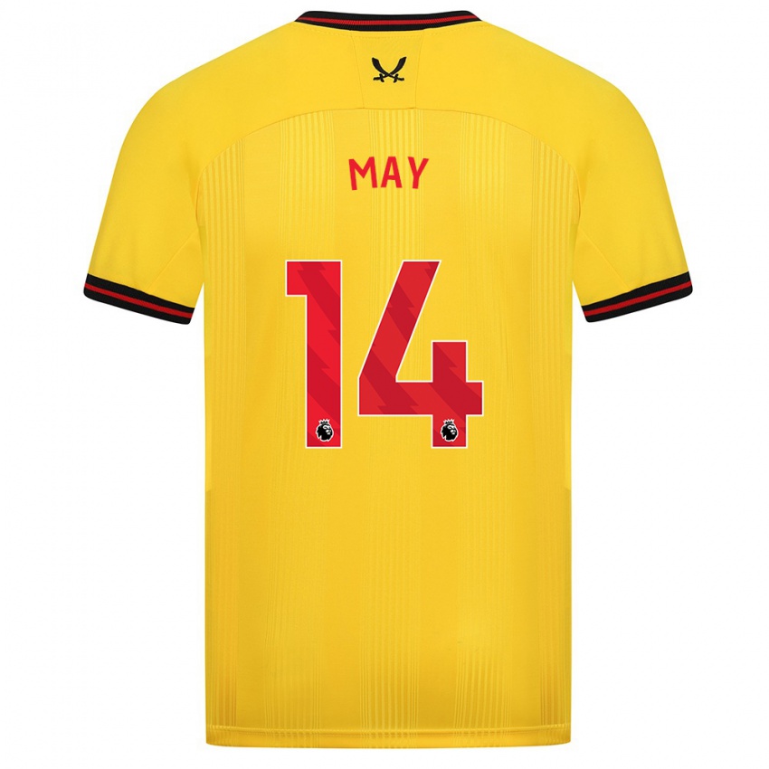 Bambino Maglia Ellie May #14 Giallo Kit Gara Away 2023/24 Maglietta