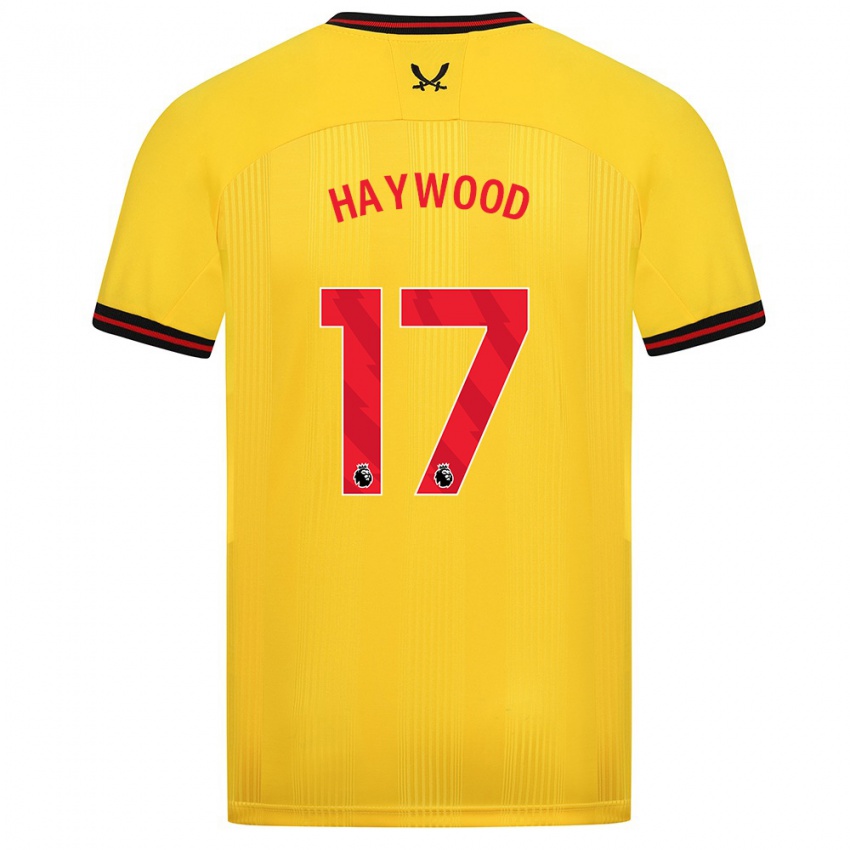 Bambino Maglia Sophie Haywood #17 Giallo Kit Gara Away 2023/24 Maglietta