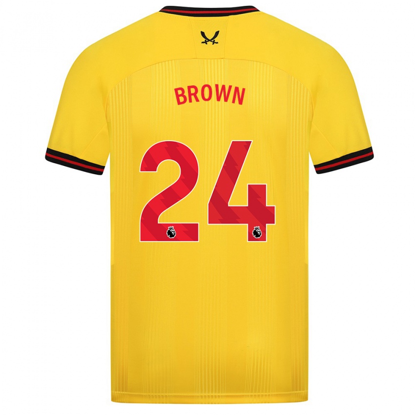 Bambino Maglia Rachel Brown #24 Giallo Kit Gara Away 2023/24 Maglietta