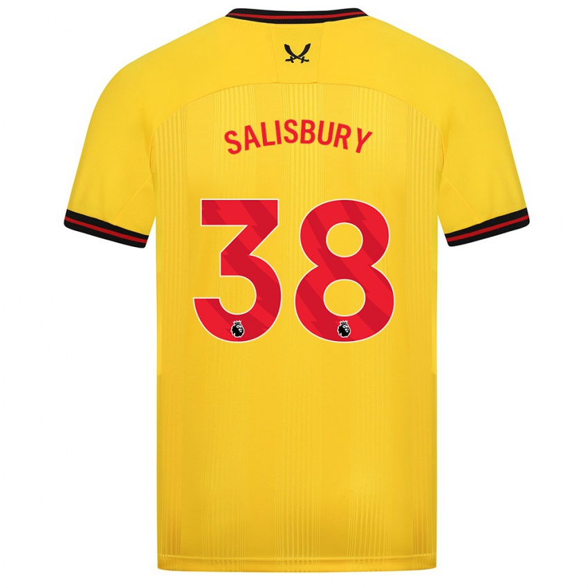 Bambino Maglia Chloe Salisbury #38 Giallo Kit Gara Away 2023/24 Maglietta