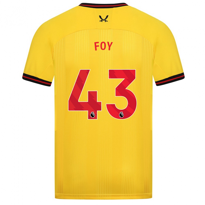 Bambino Maglia Gus Foy #43 Giallo Kit Gara Away 2023/24 Maglietta