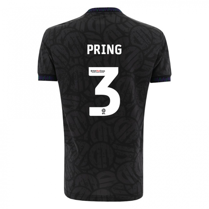 Bambino Maglia Cameron Pring #3 Nero Kit Gara Away 2023/24 Maglietta