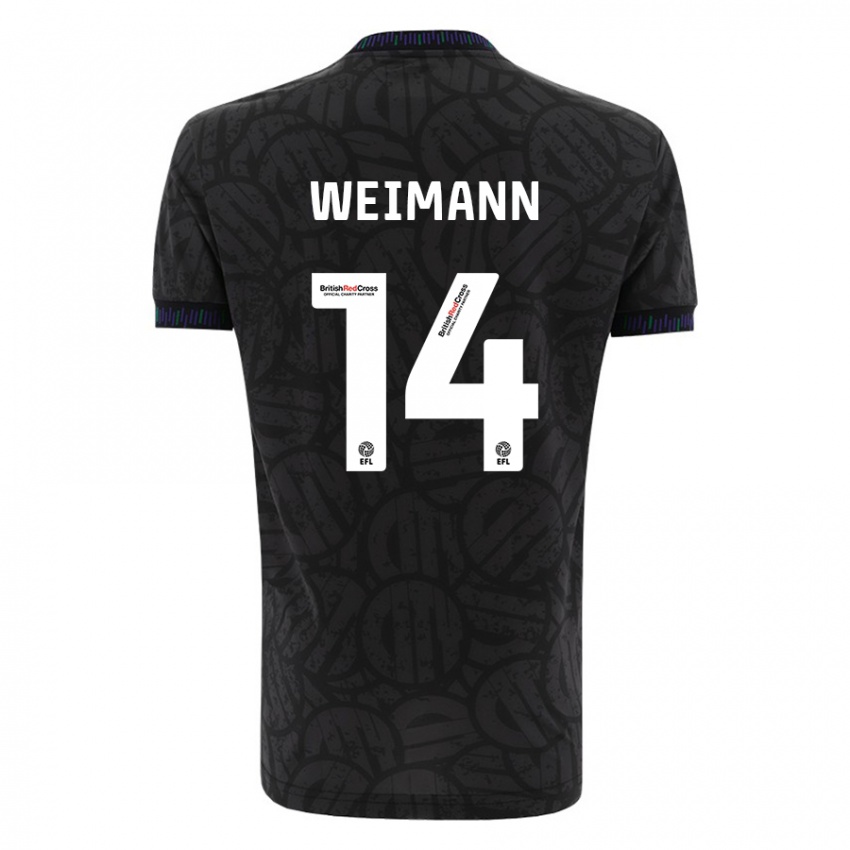 Bambino Maglia Andreas Weimann #14 Nero Kit Gara Away 2023/24 Maglietta