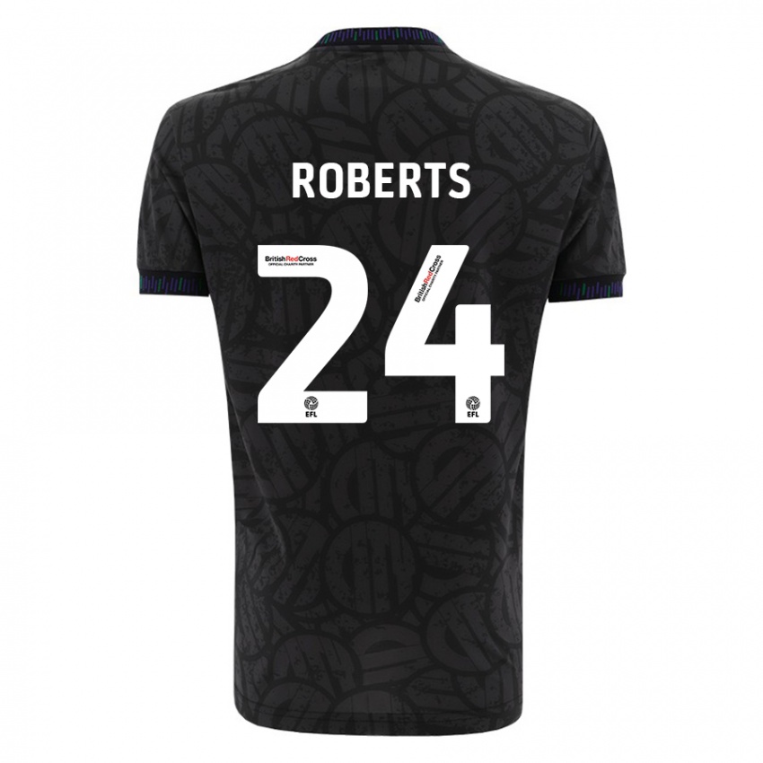 Bambino Maglia Haydon Roberts #24 Nero Kit Gara Away 2023/24 Maglietta