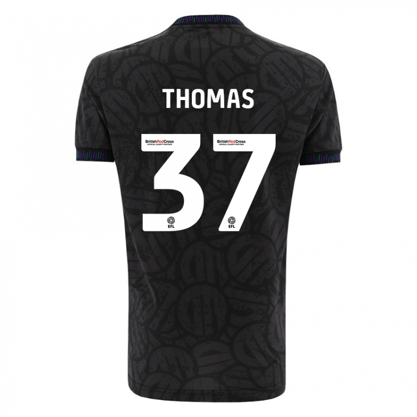 Bambino Maglia Olly Thomas #37 Nero Kit Gara Away 2023/24 Maglietta