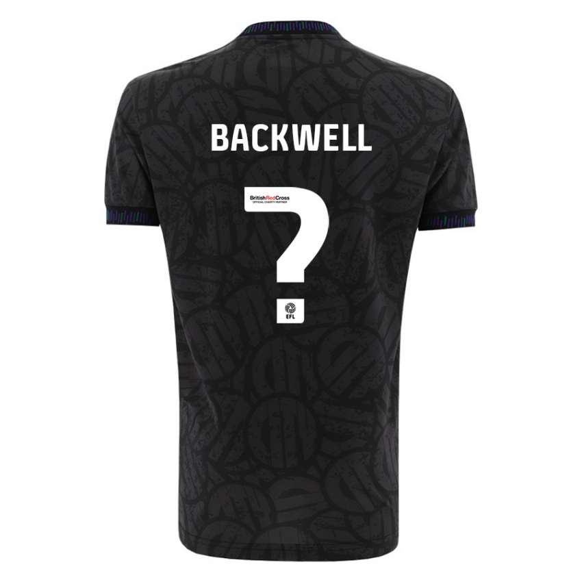 Bambino Maglia Tommy Backwell #0 Nero Kit Gara Away 2023/24 Maglietta