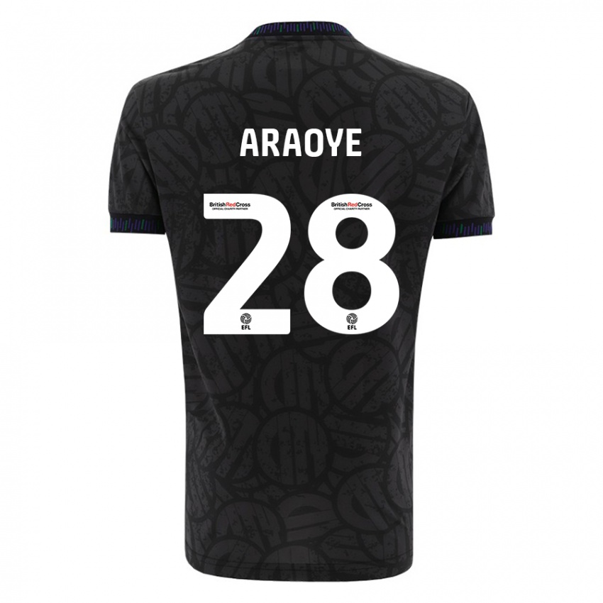 Bambino Maglia Raphael Araoye #28 Nero Kit Gara Away 2023/24 Maglietta