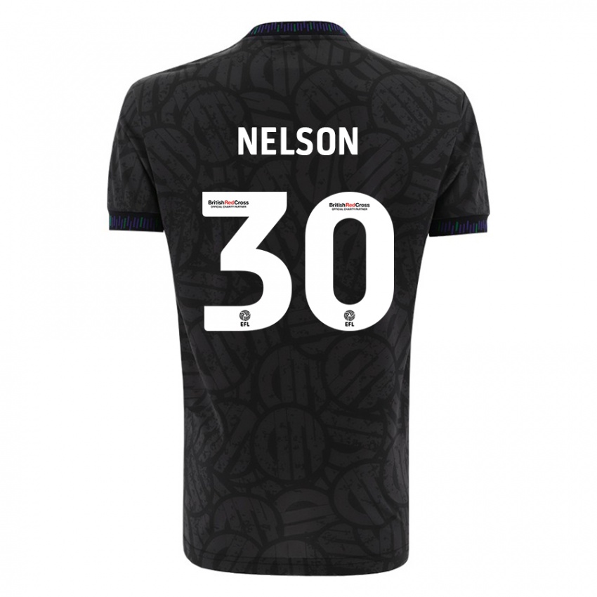 Bambino Maglia Raekwon Nelson #30 Nero Kit Gara Away 2023/24 Maglietta