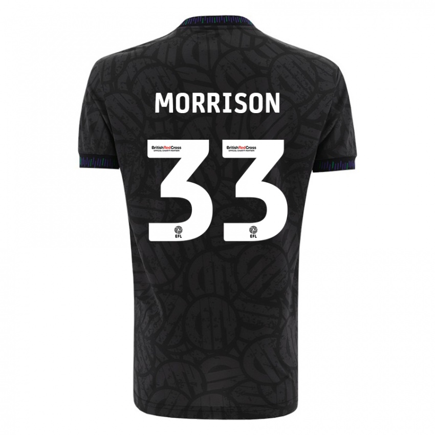 Bambino Maglia Elijah Morrison #33 Nero Kit Gara Away 2023/24 Maglietta