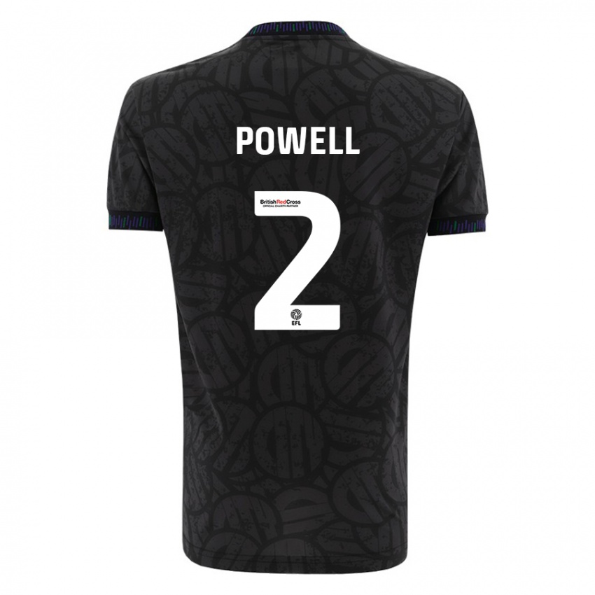 Bambino Maglia Ella Powell #2 Nero Kit Gara Away 2023/24 Maglietta