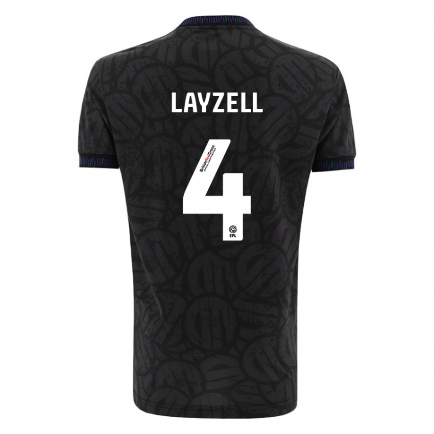 Bambino Maglia Naomi Layzell #4 Nero Kit Gara Away 2023/24 Maglietta