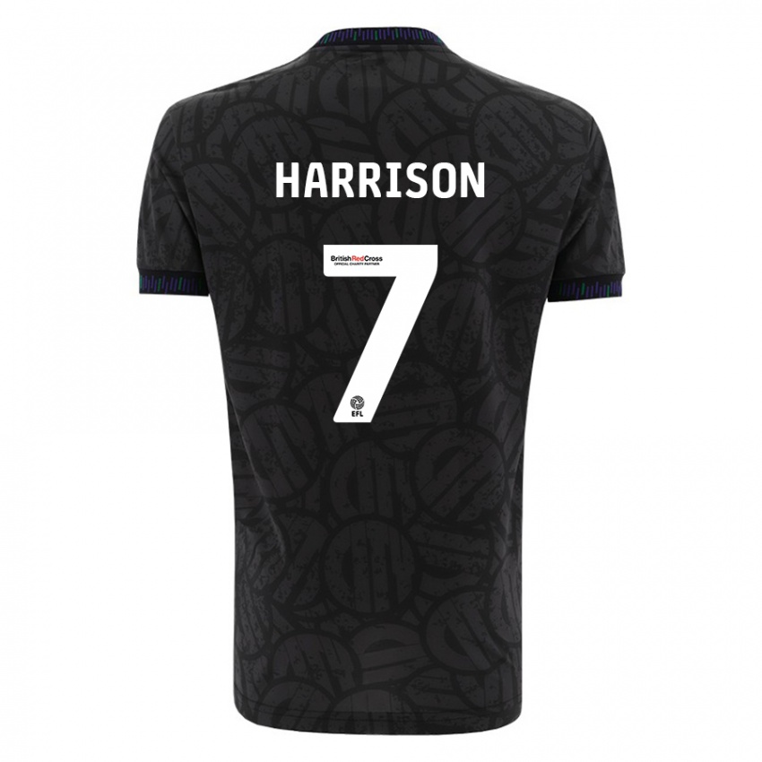 Bambino Maglia Abi Harrison #7 Nero Kit Gara Away 2023/24 Maglietta