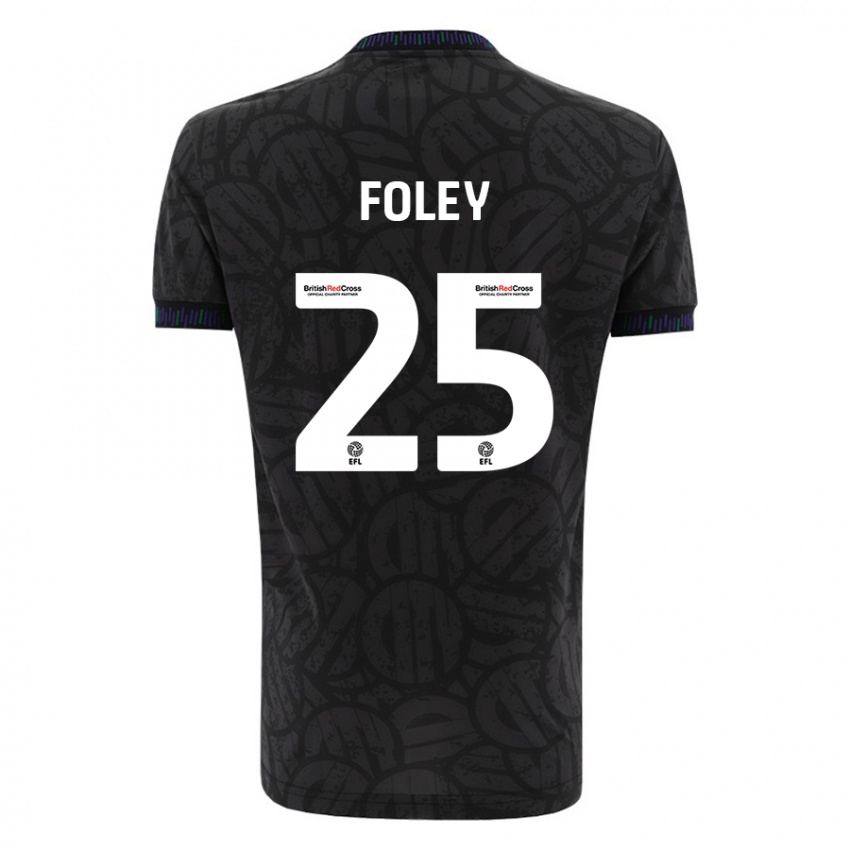 Bambino Maglia Erin Foley #25 Nero Kit Gara Away 2023/24 Maglietta