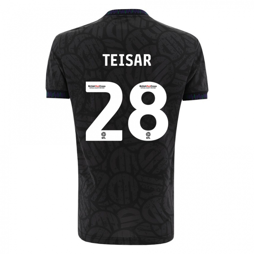 Bambino Maglia Tianna Teisar #28 Nero Kit Gara Away 2023/24 Maglietta