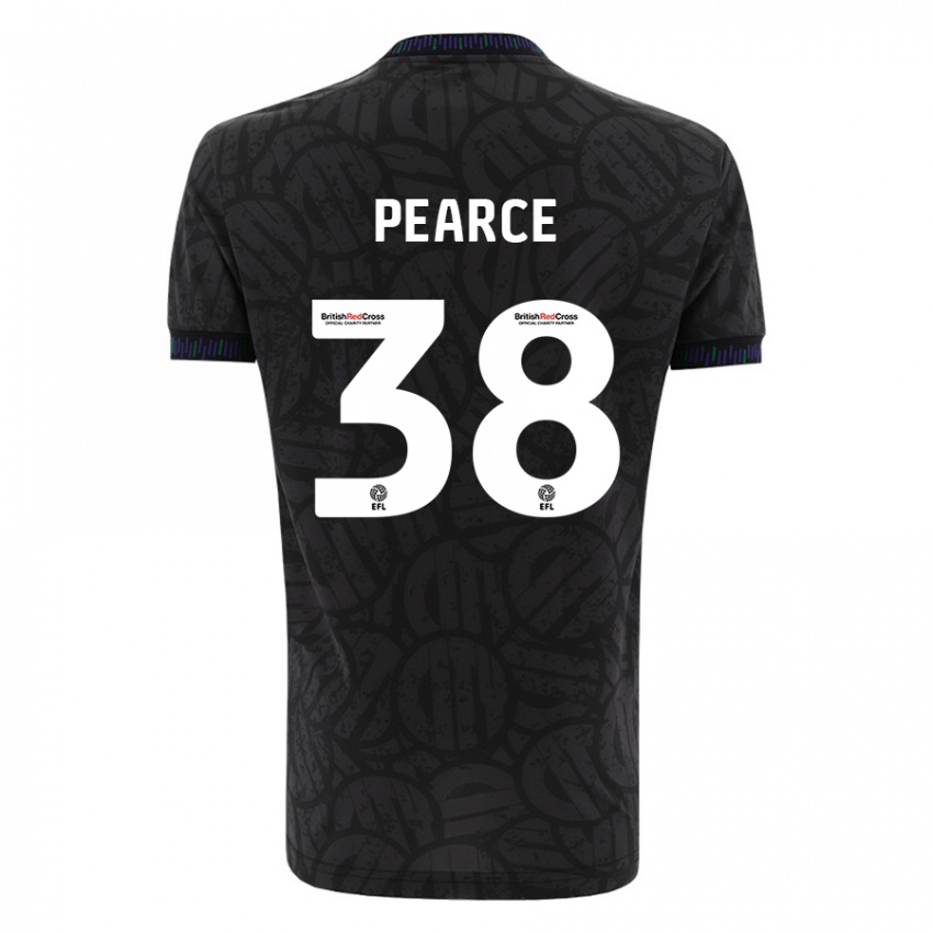 Bambino Maglia Manon Pearce #38 Nero Kit Gara Away 2023/24 Maglietta