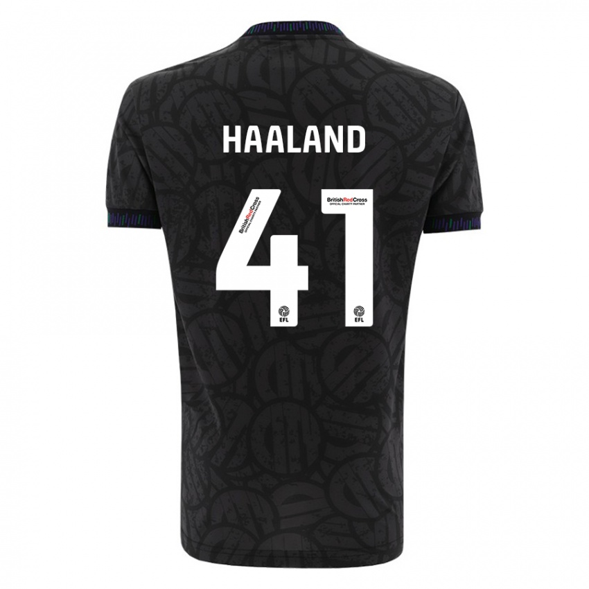 Bambino Maglia Benedicte Haaland #41 Nero Kit Gara Away 2023/24 Maglietta