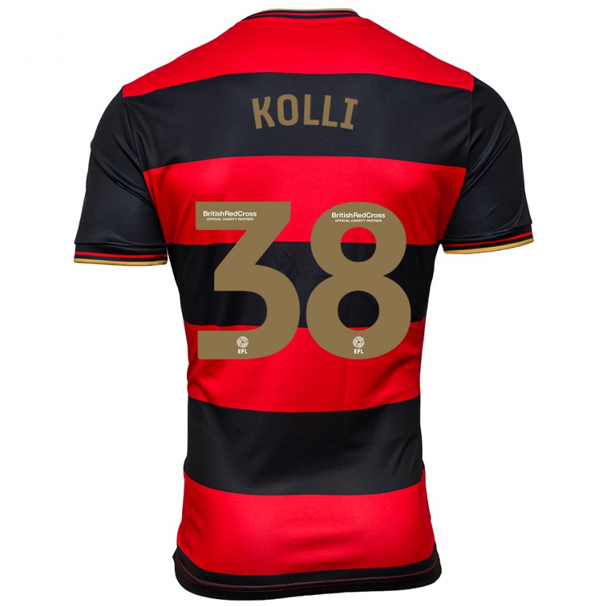 Bambino Maglia Rayan Kolli #38 Nero Rosso Kit Gara Away 2023/24 Maglietta