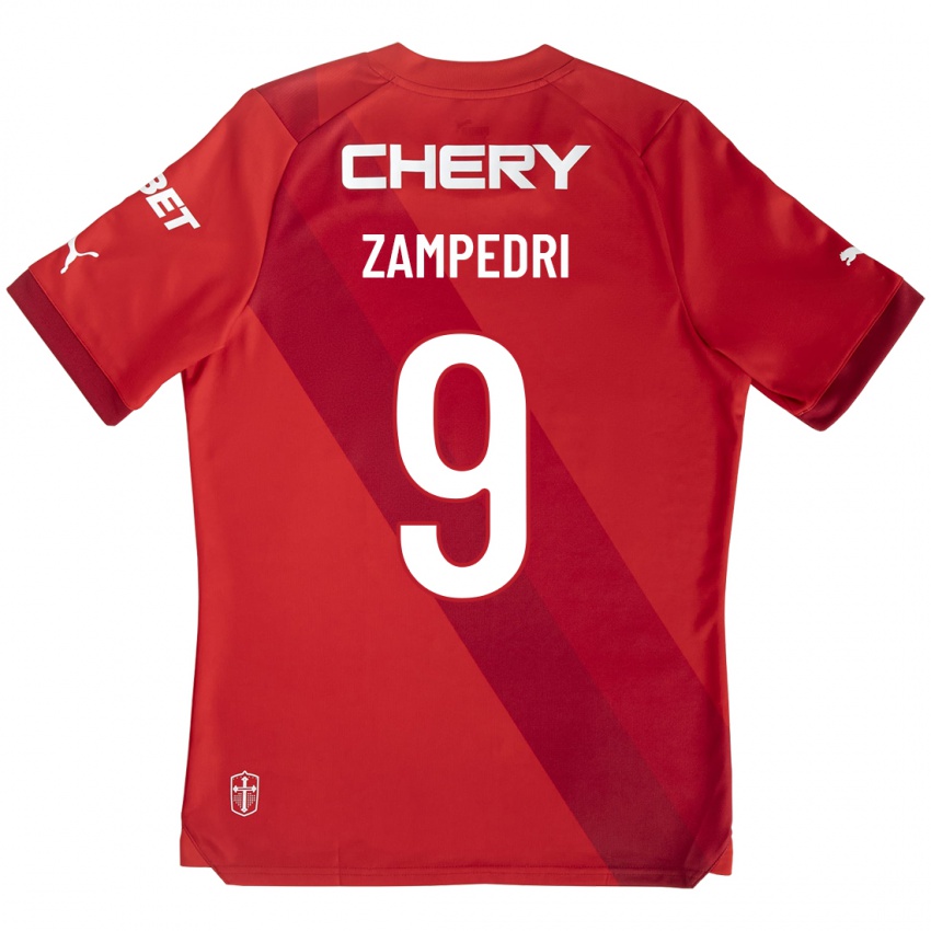 Bambino Maglia Fernando Zampedri #9 Rosso Kit Gara Away 2023/24 Maglietta