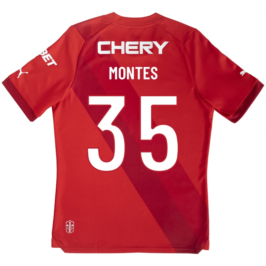 Bambino Maglia Clemente Montes #35 Rosso Kit Gara Away 2023/24 Maglietta