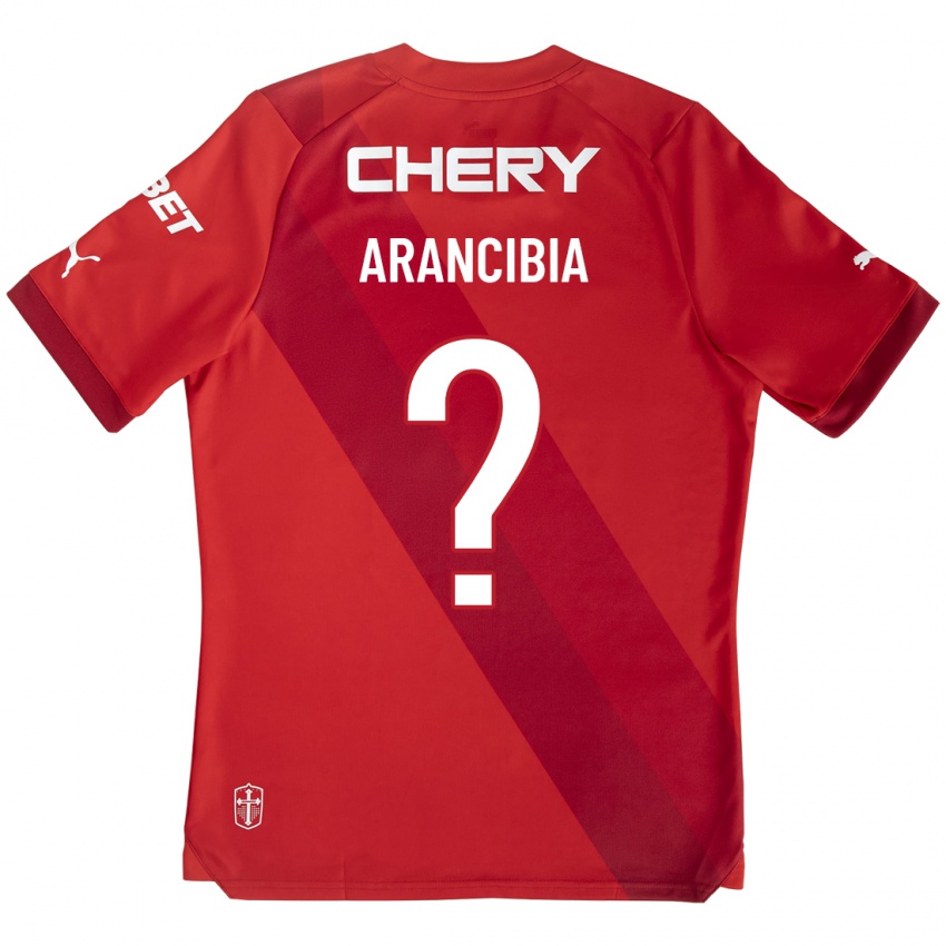 Bambino Maglia Carlos Arancibia #0 Rosso Kit Gara Away 2023/24 Maglietta