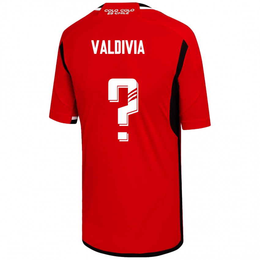 Bambino Maglia Felipe Valdivia #0 Rosso Kit Gara Away 2023/24 Maglietta